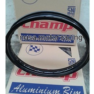 Velk Velg 120/17 Alumunium Black Champ Buat Ban 50/80-17 Depan Belakang PROMO PRODUK BARU BISA BAYAR