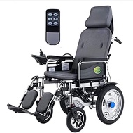 Lightweight for home use Heavy Duty Electric Wheelchair with Headrest Folding and Lightweight Portable Powerchair with Remote Control adjustable Backrest and Pedal