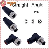 SUCHENMY M12 Sensor Connector, Male Female Socket Connector M12 Aviation Plug, Angle M12 Sensor Cabl