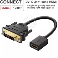 UGREEN 20118 DVI to HDMI Cable 25Cm - Female HDMI to male DVI