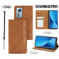 Xiomi 12 Flip Case Wallet Leather Case Dompet Sarung Kulit Premium