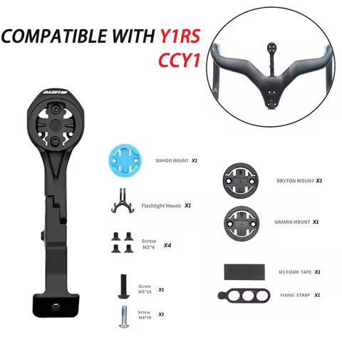 Aluminum Alloy Bike Handlebar Computer Mount For Y1RS CCY1 Compatible with GPS/Garmin/Bryton/Wahoo B