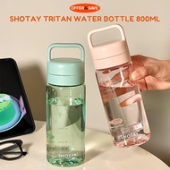 SHOTAY 800ML Tritan Water Bottle Leakproof Portable Sports Bottle BPA Free with Handle for Office Gy
