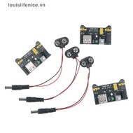 LNVN MB102 Solderless Breadboard Power Supply Module 3.3V 5V With 9V Battery Clip Power Cable 2.1x 5