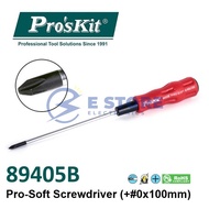 Pro'sKit 89405B Pro-Soft Screwdriver (#0x100mm)