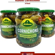 Kuhne Cornichons 330Gr Pickled Cucumber Piled Gherkins Mini 370Ml