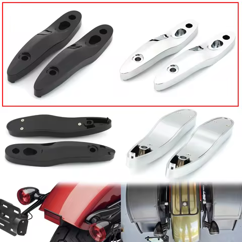 Motorcycle Black Rear Turn Signal Extension Bracket Relocation Kit For Harley Softail 00-25 Slim Bre