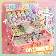 DIY Cream Glue Cuckoo Card Guka Sticker Set Korean Cute Chuck Goo Cards DIY Set Pink