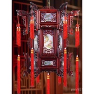 Hanging Palace Lantern Classical Chinese Hexagonal Other Solid Wood Red Antique Balcony Lanterns Spr