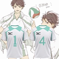 Anime Haikyuu Aoba Johsai High School Volleyball Club Cosplay Costume T-shirt Jersey