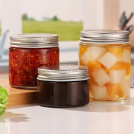 [in stock] Round glass pickle jar, chili sauce jar, honey jar, kitchen supplies, food packaging glas