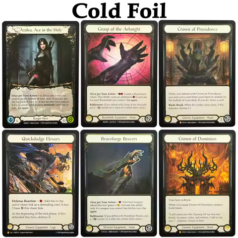 Flesh and Blood Cold Foil Hero Card/Equipment Grasp of the Arknight Crown of Providence Crown of Dom