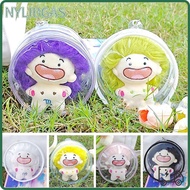 NYLIBGAS Doll Display Box, Transparent Plastic  Outdoor Bag,  Style Dia. 12/14cm Doll Accessories 10