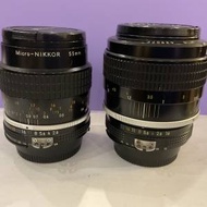 Nikon AI 85mm f/1.8 & AIS 55mm f/2.8 ...