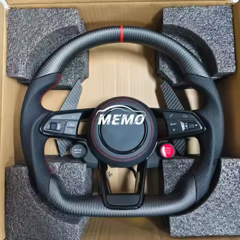 Carbon Fiber Steering Wheels with Start Button for Audi RSQ8 RS3 8Y TT A3 A4L A5 A6L A6 A7 A8 Q5L Q2