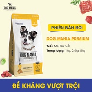 (Mua 1 TẶNG 2 HÀNG MẪU) Thức ăn hạt cho chó mọi lứa tuổi Dog Mania túi 1kg
