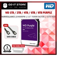Western Digital WD Purple Surveillance 3.5" CCTV HDD Internal Hard Disk Drive (1TB/2TB/4TB/6TB/8TB) 