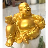 Statue of the God of Wealth Sitting Holding a Gold Bar - Buddha168shop