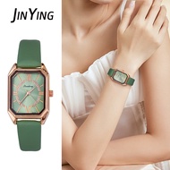 【New Store Offer】Vintage Watch For Woman Green Square Seiko Watch Diamond Ladies Watch Relo