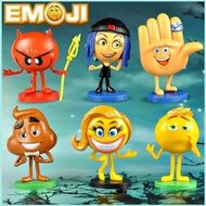 XS1 6 Pcs/set Hot Emoji Movie Action Figures Hi-5 Jailbreak Gene Poop Ice Cream Mel Meh Poop Daddy M