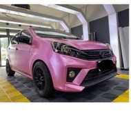 car sticker vinyl wrap satin matte metallic pink 1roll one car