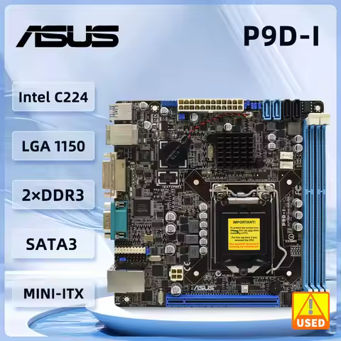 Asus P9D-I server Mini-ITX Motherboard LGA 1150 Intel C222 DDR3 8GB support 4th Gen Intel Core i3 pr
