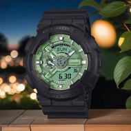 Casio G-Shock GA-110CD-1A3 Analog Digital Black Green Fashion Men's Sport Watch