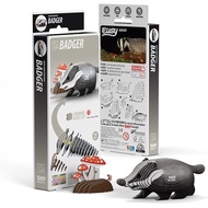 Eugy Dodoland Wild Badger 3d Puzzle. 3D Paper Puzzle for Kids. Eco-Friendly DIY Gift for Children. U
