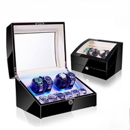 Opaleen BLUETIDE Watch Winder Box Automatic 4+6 slot Automatic Watch Storage box Batterys Type Watch