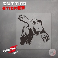 CUTTING STICKER ANIME DIGIMON CHARACTER AGUMON STICKER MOTORCYCLE CAR