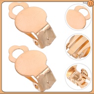 50pcs Non-Pierced Earring Clips With Flat Back Tray And Earring Pads Non Pierced Ears Clip Earring B