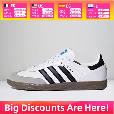 adidas Originals SAMBA OG Unisex Skate Shoes Classic OG Design, Cushioned Comfort for Street Style B