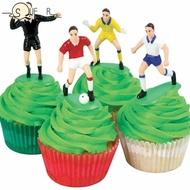 SUEREN Set of 9 Soccer Toppers Funny 9 Soccer Players Cake Toppers for Birthday Cake