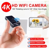 [ READY STOCK ] Mini Camera Wifi 4K HD Rotate 180 Degrees Wireless IP Camera 180° Rotation Infrared 