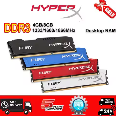 DDR3 Memory Hyperx Desktop RAM DDR3 PC 4GB 8GB 1333MHz 1600MHz 1866MHz PC3 12800 240pin DIMM 1.5V RA