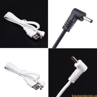 BLACK USB Male to 90 Degree 3 5mmx1 35mm for Power Male Plug 5V Cable 100cm 3 3ft