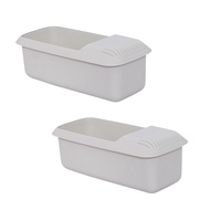 (IXWR) 2PCS Microwave Pasta Cooker Pasta Boxes Storage Box Steamer for Cooking Vegetables/Noodle