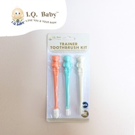 I.Q. BABY 3 PCS BEAR SHAPE TRAINING TOOTHBRUSH/SIKAT GIGI I.Q. BABY