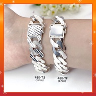 💥PROMO💥#HBG480-TP - 1.7cm Silver 925 Bangle - Gelang Tangan Perak 925 Untuk Lelaki ( 100% Original Silver) Men Bracelet