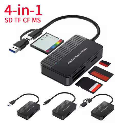 Mini USB 3.0 Type C 4 in 1 USB Card Reader Memory Smart Card Reader SD TF CF MS Compact Flash Card A