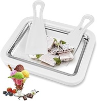 Ice Plate for Ice Making, Roller Maker Pan with 2 Spatulas, Rolled Ice Cream Maker, DIY Ice Cream Ma