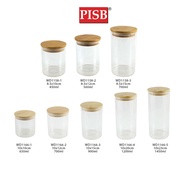 WD1158/66 Seasoning Bottle Glass Airtight Spice Container Condiment Bottle Jar Bekas Rempah Balang Kaca Kuih Kedap Udara