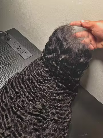 GH 200 Density 5x5 Glueless Wigs Transparent Deep Wave Curly 13x6 HD Lace Frontal Human Hair Wigs La