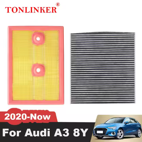 TONLINKER Air Filter Cabin Filter For Audi A3 8Y 4th 1.4TFSI CUKB CZEA 2020 2021-Now 04E129620 04E12