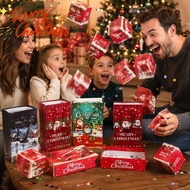 Mini Pop‑Out Christmas Explosion Box Set - Classic Santa Elk Snow Print Thick Cardstock Bounce Boxes
