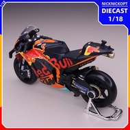 Miniatur MOTO GP No.33 2021 Red Bull KTM Team Maisto Diecast Skala 1:18 Mainan Koleksi Original Terb