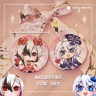 ARLEFURI BUTTON PIN SET (FAN MERCH ARLECCHINO FURINA)
