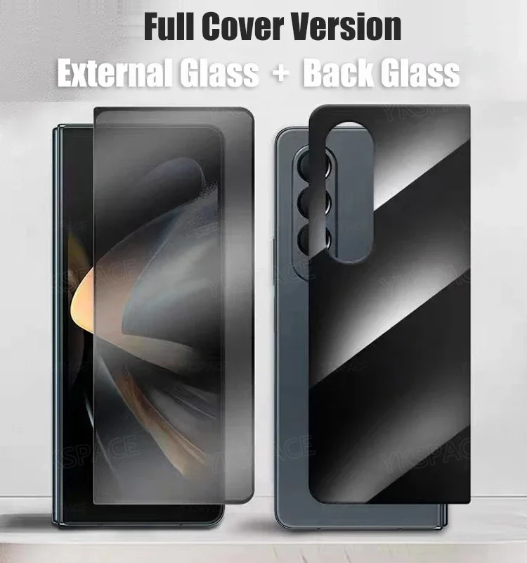 Matte Privacy Anti Spy 9H Tempered Glass for Samsung Galaxy Z Fold 7 SE 6 5 4 3 W25 W24 W23 W22 Fron