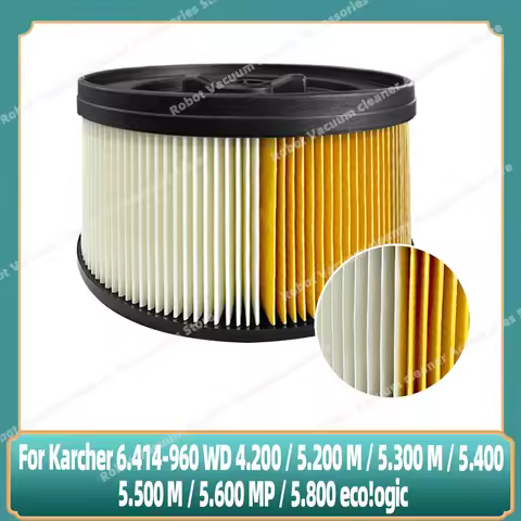 Filters Compatible For Karcher WD 4.200 / 5.200 M / 5.300 M / 5.500 M / 5.800 eco!ogic, 6.414-960 Pa