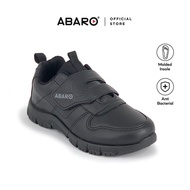 ABARO Kasut Sekolah Hitam | Tahan Air & Anti Bakteria | Selesa | Tahan Licin | Kalis Air | 2323N